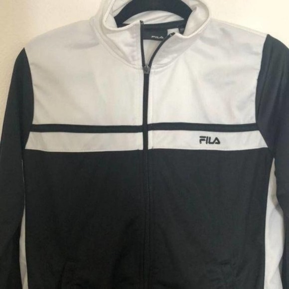 Fila Sport, Black/White Sweat Jacket Medium - Picture 4 of 14